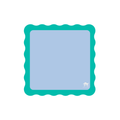 MINI MAHJONG MAT  |  Color Wave  |  21" x 21": Blue Center- Green Scallop