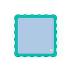 MINI MAHJONG MAT  |  Color Wave  |  21" x 21": Blue Center- Green Scallop