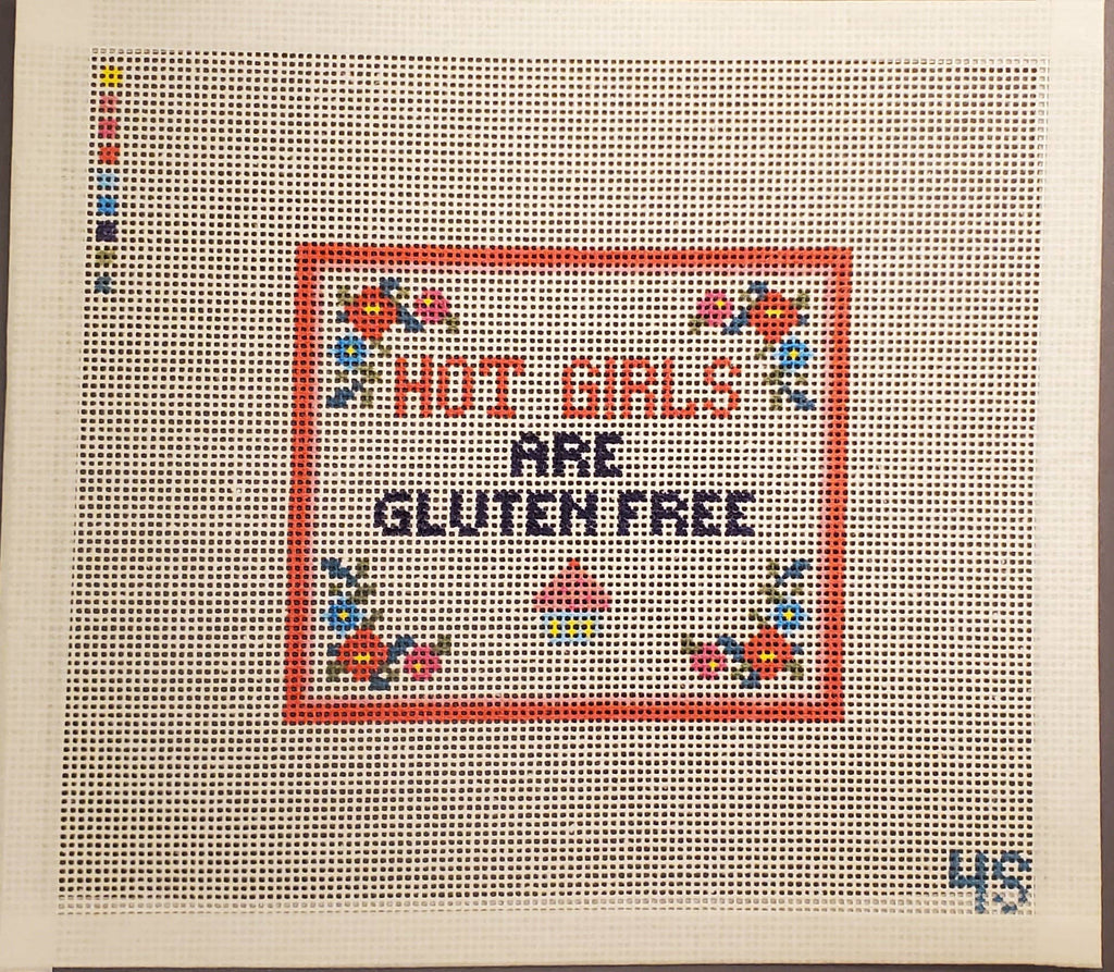 Needlepoint Subversive Hot Girls are Gluten Free canvas