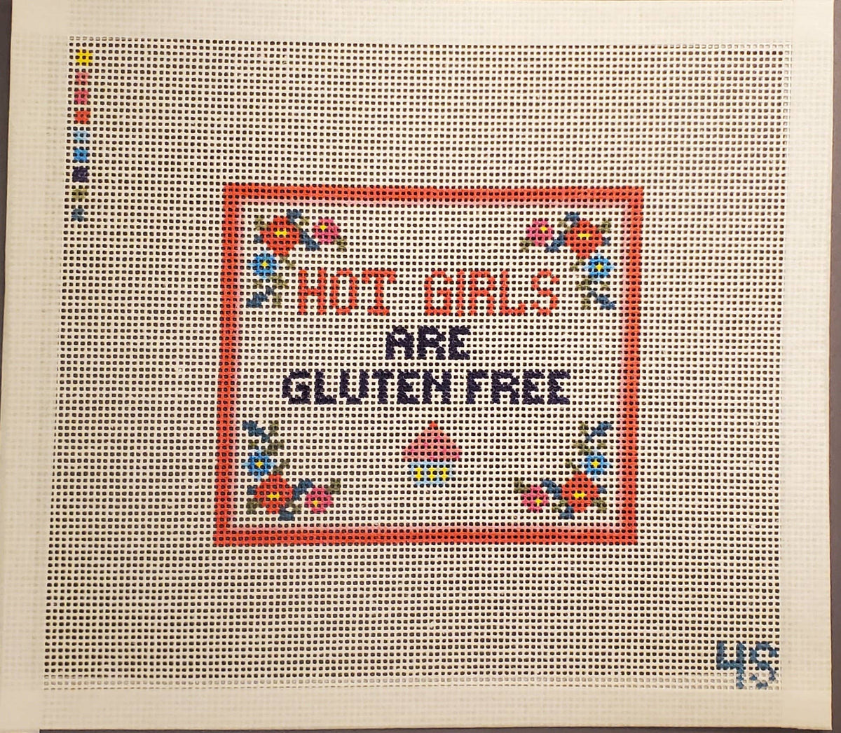 Needlepoint Subversive Hot Girls are Gluten Free canvas