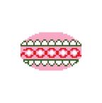 Ornament Pink 1.25"x 2.5" Mini Needlepoint Canvas