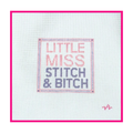 Little Miss Stitch & Bitch Needlepoint Canvas