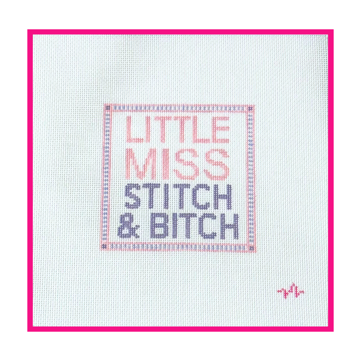 Little Miss Stitch & Bitch Needlepoint Canvas