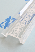 White Lace Mahjong Rack and Pusher, Set of 4