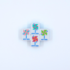 Crystal Prism Pink Tile Set | Mahjong with Bold Angles and Vibrant Vibes | 1.25" x 0.9" x 0.7"