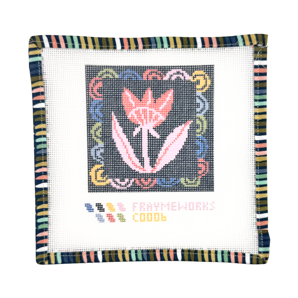 Matilda Flower 4x4" Needlepoint Canvas