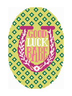 Good Luck Babe 4.25" x 7.25" Oval Needlepoint Canvas