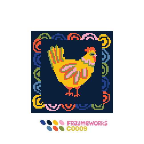 Matilda Chicken 4x4" Needlepoint Canvas