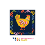 Matilda Chicken 4x4" Needlepoint Canvas