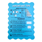 MAHJONG SHUFFLE CARD  |  Scalloped Edges & Bright Colors  |  Sized to Store with Mahjong League Cards: 09-BLUE- DONT LET FRIENDS SKIP