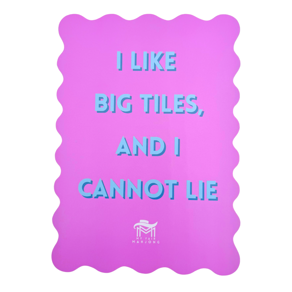 MAHJONG SHUFFLE CARD  |  Scalloped Edges & Bright Colors  |  Sized to Store with Mahjong League Cards: 09-BLUE- DONT LET FRIENDS SKIP