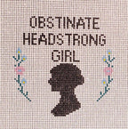 Needlepoint canvas Pride Prejudice Obstinate Headstrong Girl