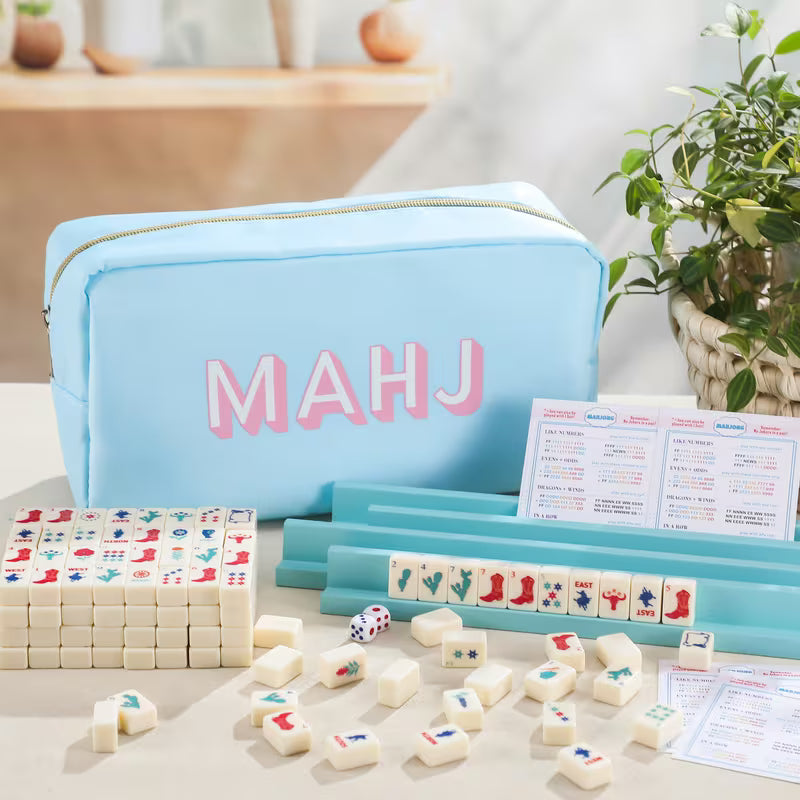 Let's Go Girls - Mini Travel Mahjong Tile Set with Racks & Case