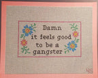 Needlepoint Subversive series Gangster hand painted canvas