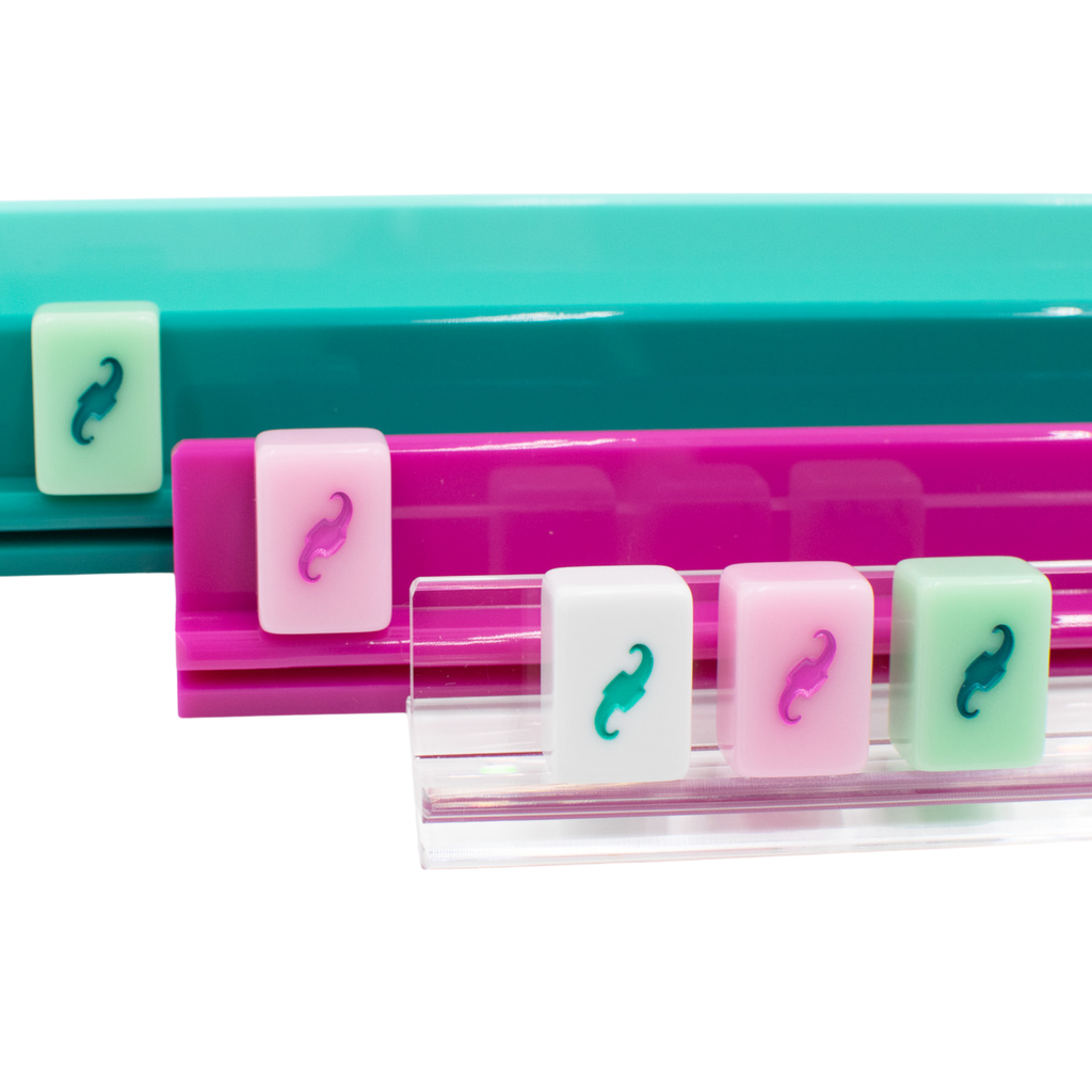 MINI Travel Mahjong Racks | Premium Acrylic | 10.31": Teal