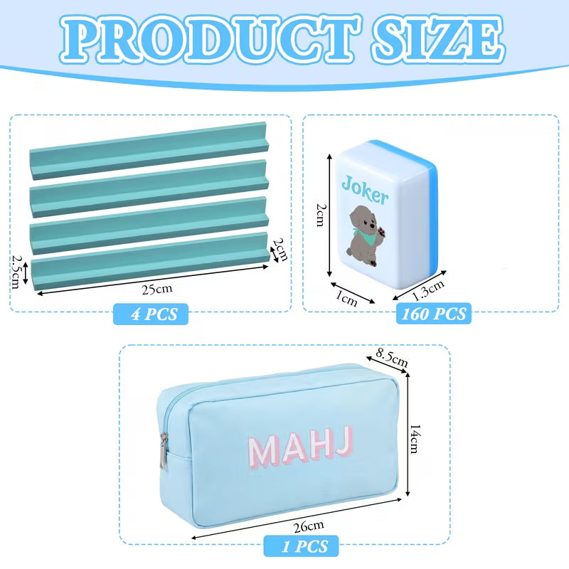 Pets & Paws - Mini Travel Mahjong Tile Set with Racks & Case