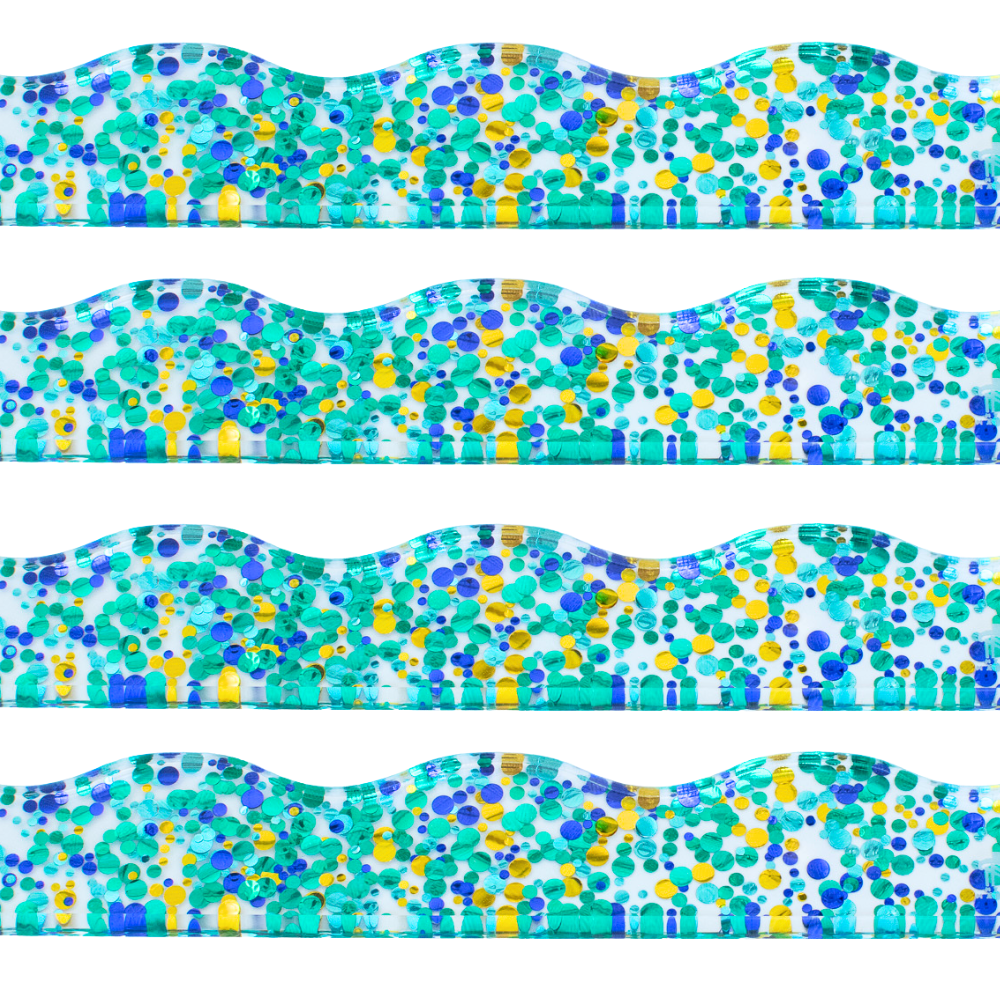 MAHJONG RACK PUSHER ADD ON-MAGNETIC | Premium Acrylic Set(4): Confetti-Wavy-Multi-Color