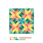 Star Quilt Block 4x4" Needlepoint Canvas