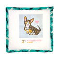 Corgi Love 4x4" Needlepoint Canvas