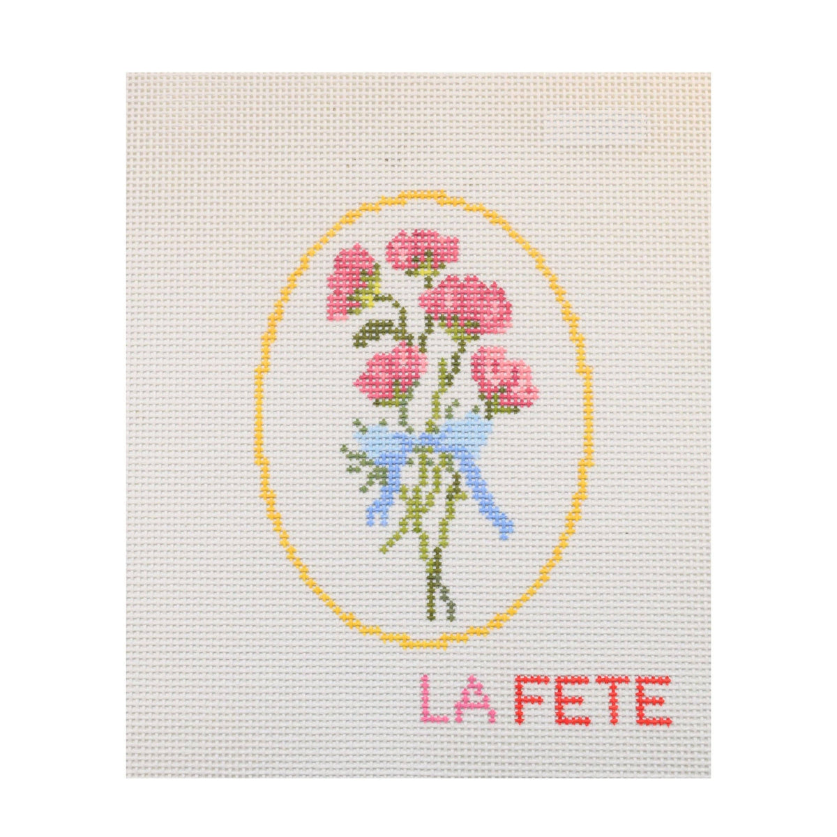 Geraniums Hand Painted Needlepoint Canvas