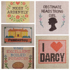 Needlepoint canvas Pride Prejudice Obstinate Headstrong Girl