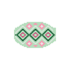 Ornament Green 1.25"x 2.5" Mini Needlepoint Canvas