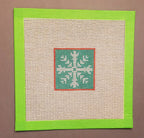 Christmas snowflake mini needlepoint hand painted canvas