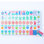 Crystal Prism Pink Tile Set | Mahjong with Bold Angles and Vibrant Vibes | 1.25" x 0.9" x 0.7"