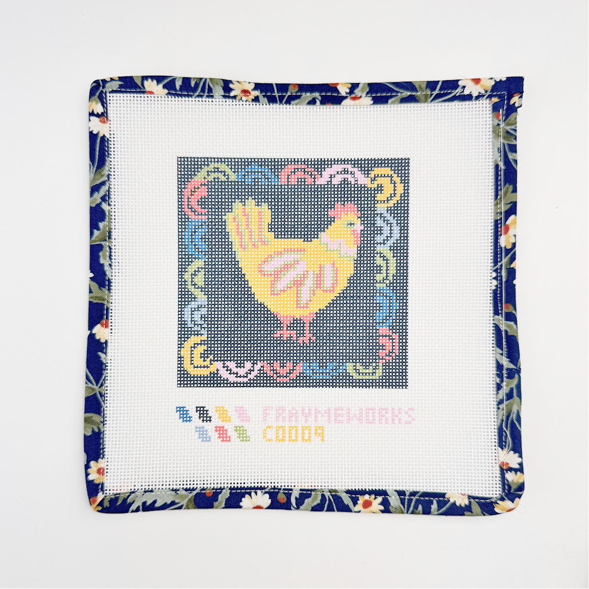 Matilda Chicken 4x4" Needlepoint Canvas