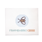Bee 1.75" Round Mini Needlepoint Canvas