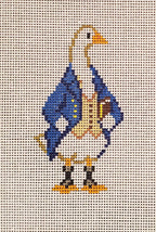 Mr. Darcy goose literary needlepoint painted canvas