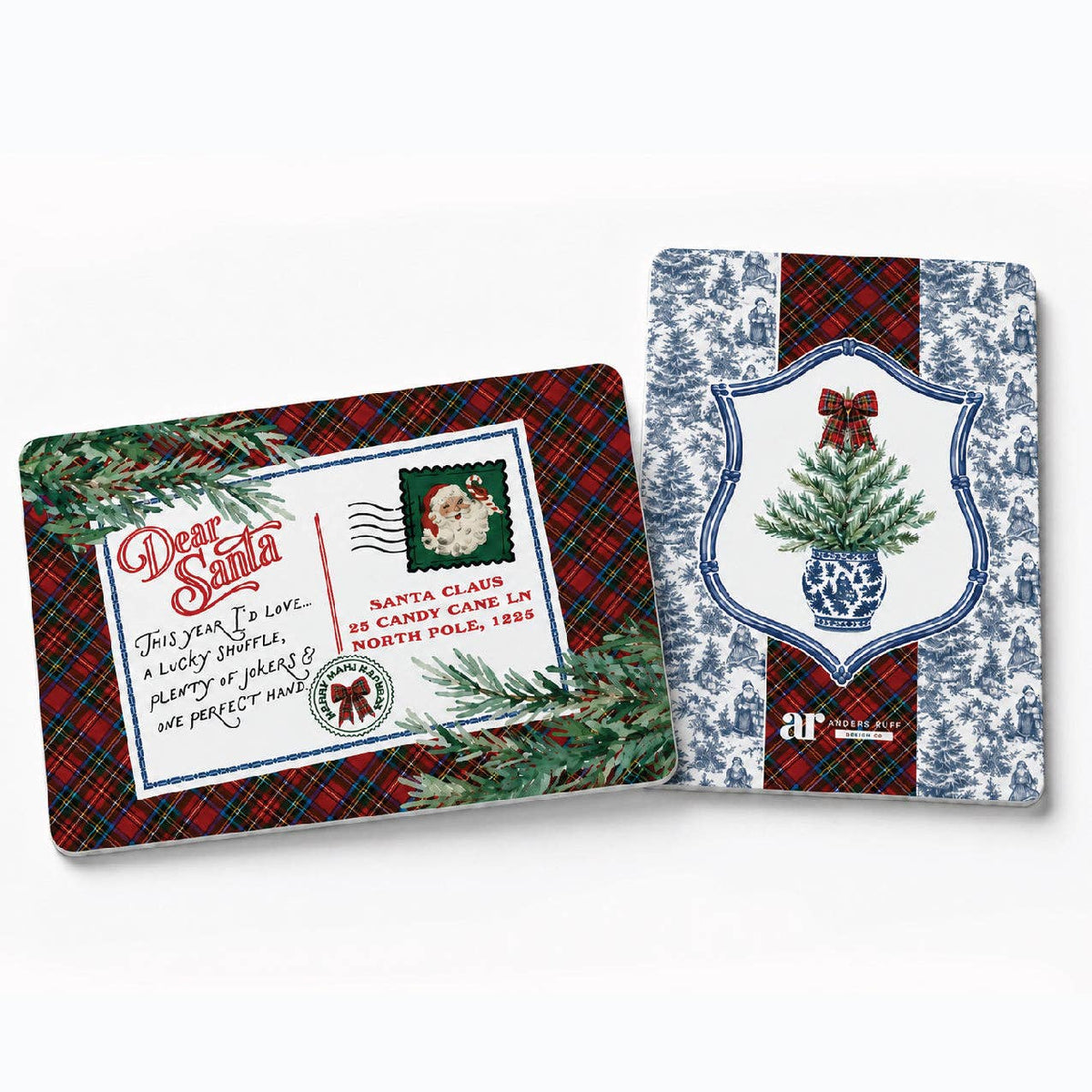 Tartan Toile Tile Shufflers