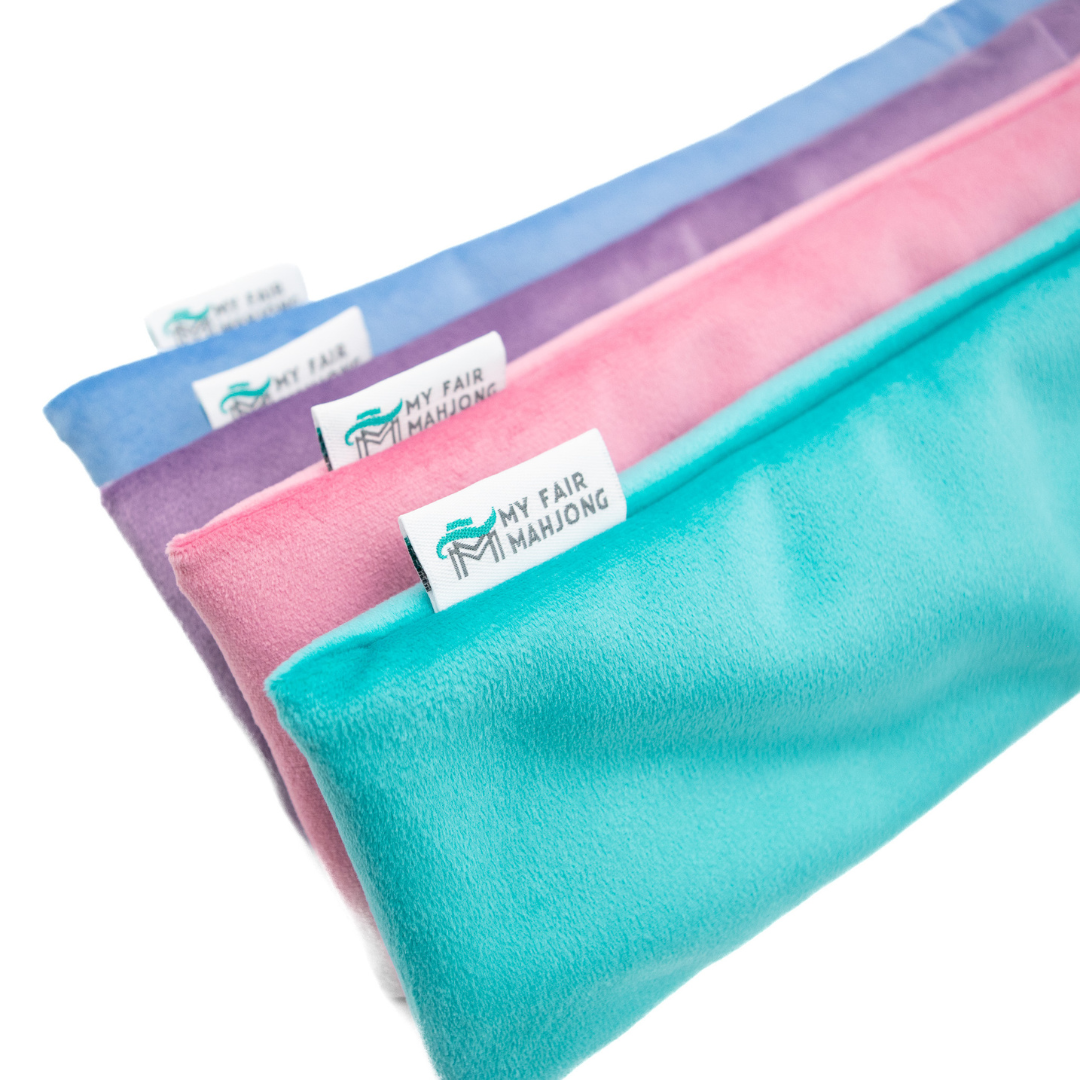 Velvet Mahjong Pusher Bag  |  Fits up to 16 Extra Pushers: Seafoam Green