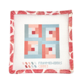 Log Cabin Quilt Block 4x4" Needlepoint Canvas