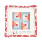 Log Cabin Quilt Block 4x4" Needlepoint Canvas