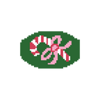 Ornament Candy Cane 1.25"x 2.5" Mini Needlepoint Canvas