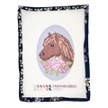 Horse with Roses 4.25" x 7.25" Oval Needlepoint Canvas