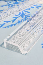 White Lace Mahjong Rack and Pusher, Set of 4