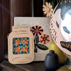Star Quilt Block 4x4" Needlepoint Canvas