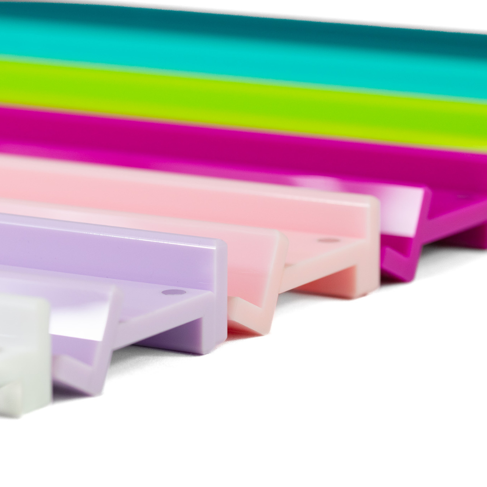 MAHJONG RACKS | Premium Acrylic | 4 Racks + 4 Pushers: Solid White