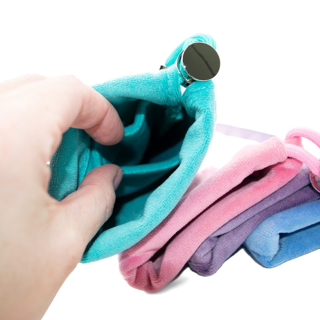 Velvet Mahjong Pusher Bag  |  Fits up to 16 Extra Pushers: Seafoam Green