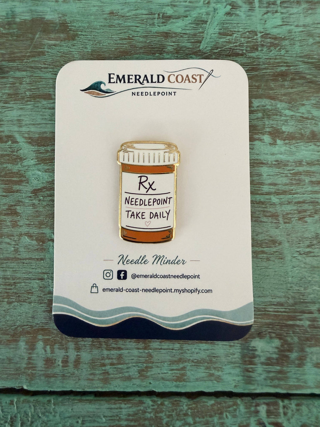 Needlepoint-Take Daily Bottle Needle Minder