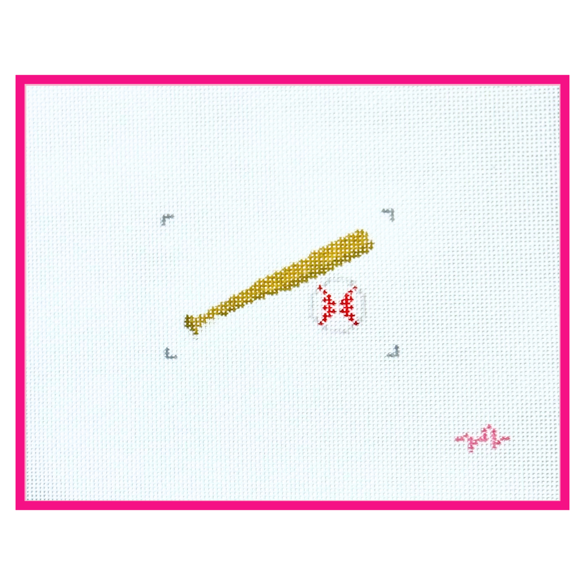 Baseball Insert Needlepoint Canvas