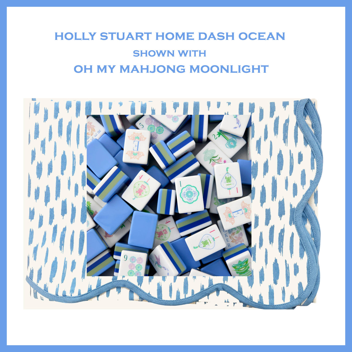 DASH MAHJONG AND GAME TABLECLOTH ~ OCEAN