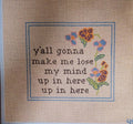 Needlepoint Subversive lose my mind painted  canvas