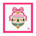 Pretty in Pink Ornament Needlepoint Canvas: Canvas Only