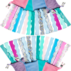 Velvet Mahjong Pusher Bag  |  Fits up to 16 Extra Pushers: Seafoam Green