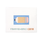 Pencil 1.25"x 2.25" Mini Needlepoint Canvas