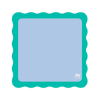 MAHJONG MAT  |  Color Wave  |  31" x 31": Cobalt Center- Blue Scallop