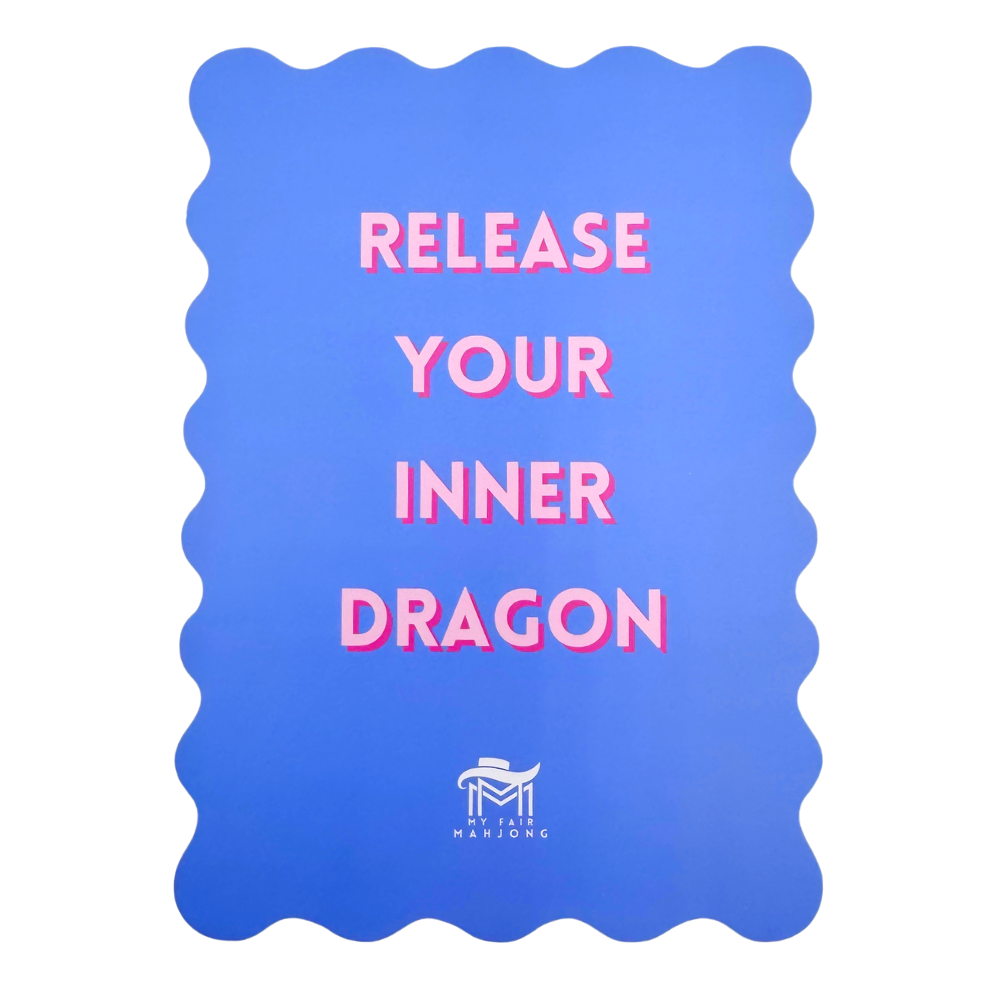 MAHJONG SHUFFLE CARD  |  Scalloped Edges & Bright Colors  |  Sized to Store with Mahjong League Cards: 09-BLUE- DONT LET FRIENDS SKIP